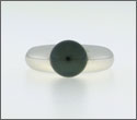 Bague 1 perle ronde cat. A 9,35mm or gris 18K (bapwx10017)