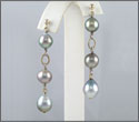 Boucles d'oreilles faites main 6 perles semi-baroques cat. A B C 8  8,95mm et argent (bopsx10170)