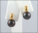 Boucles d'oreilles 2 perles semi-rondes cat. B 7,75 et 7,70mm et or 18K (bopyx10154)