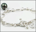 Tahitian black pearl bracelet Eva Perles Moorea